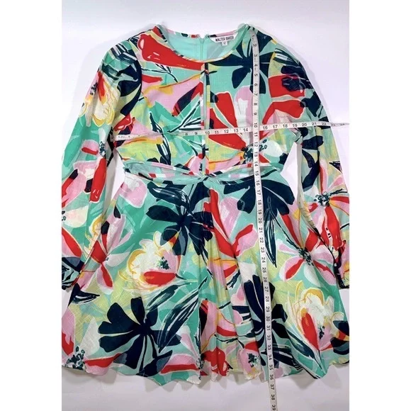 Walter Baker Hannah Floral Dress w/ Cut Out Details (Size: 12) - Picture 4 of 7